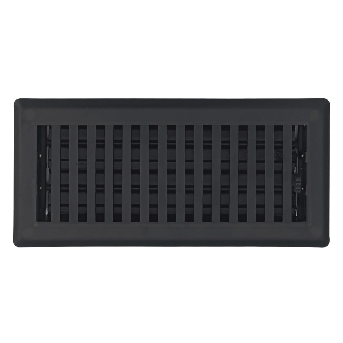 Sierra Grates Precision Flow 4x12 front view with textured black finish for modern floors.