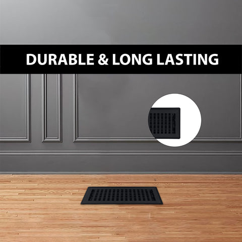 Sierra Grates versatile 4x12 vent cover fits various rooms.
