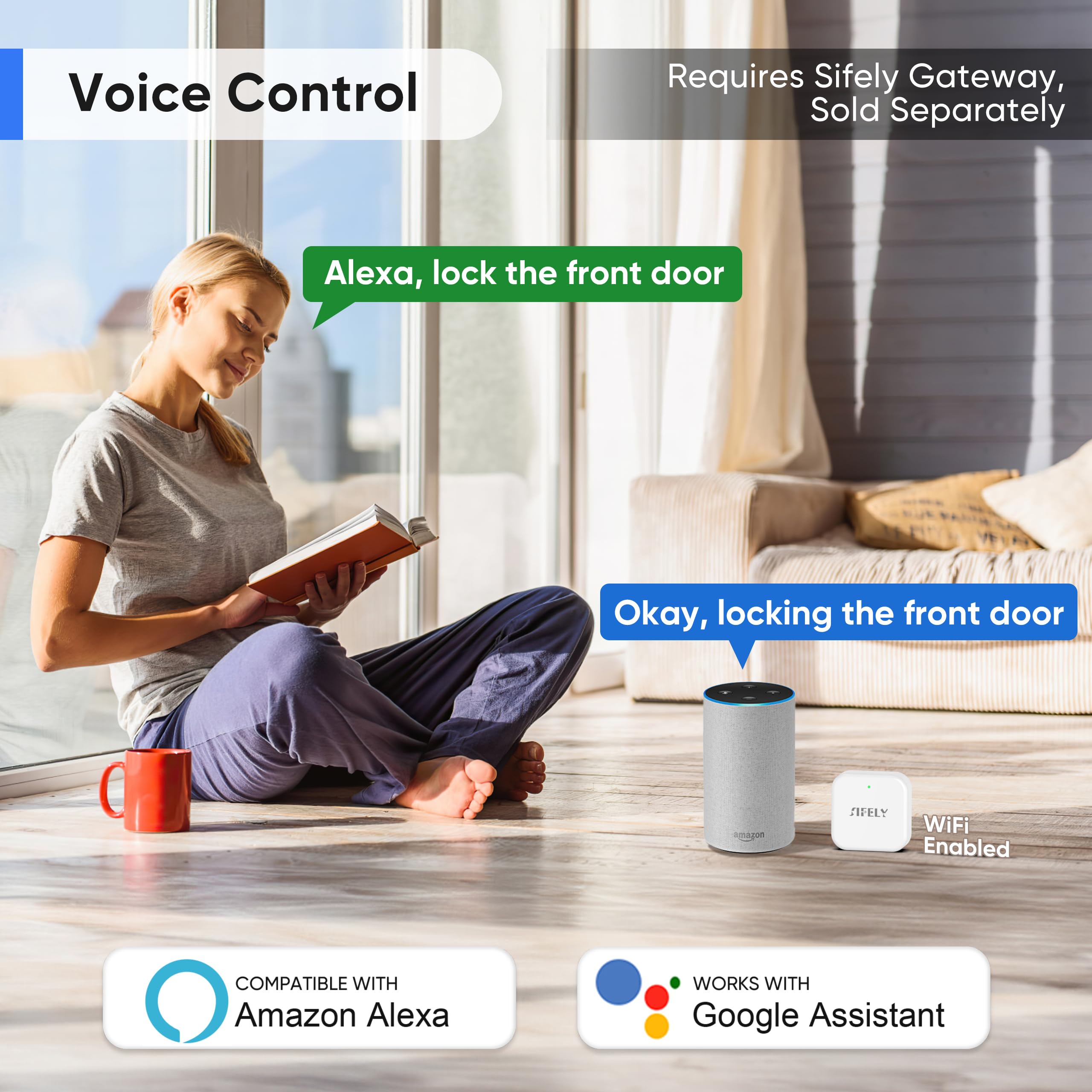 Sifely auto-lock feature ensures doors lock after closing