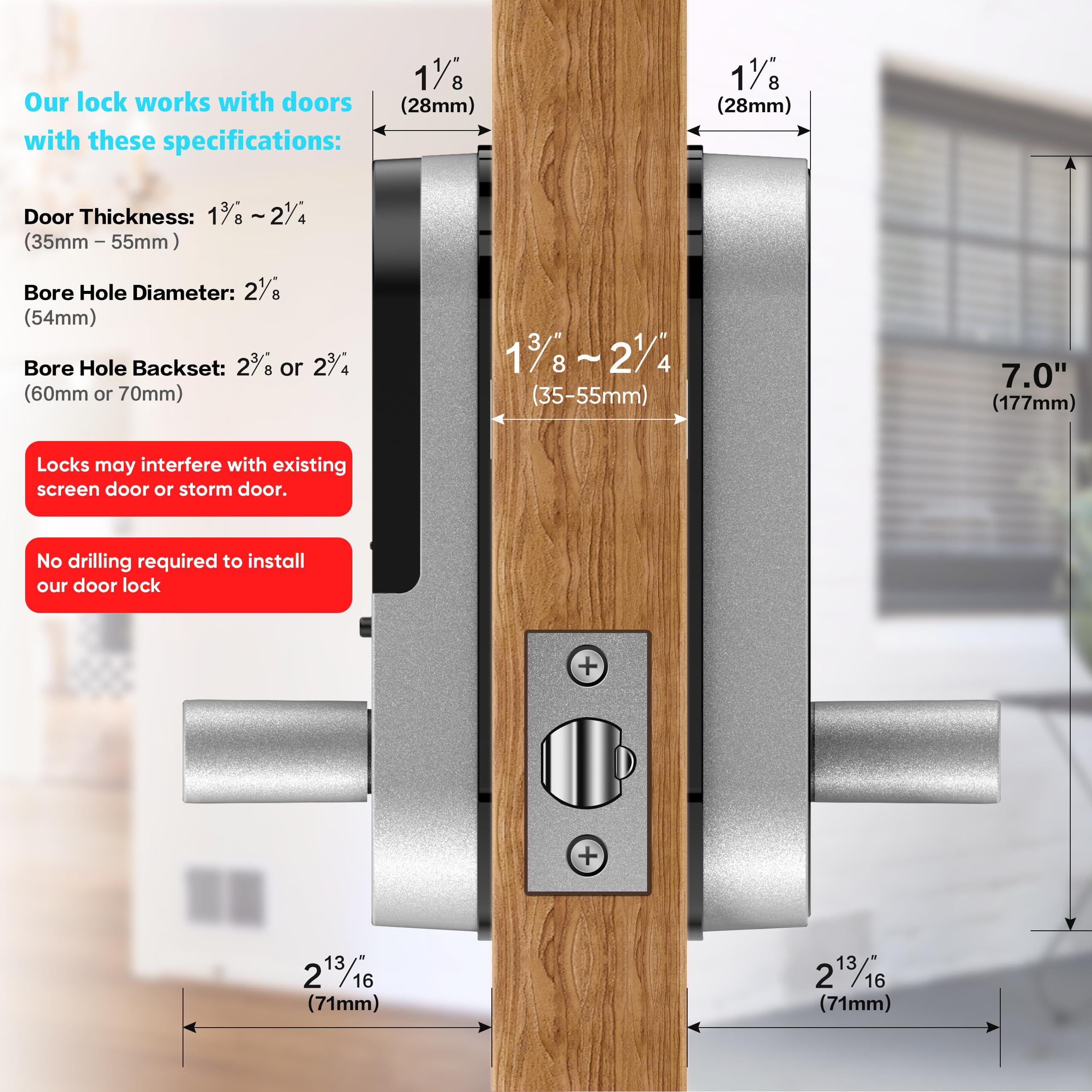 Sifely DIY door install demonstrates quick setup.