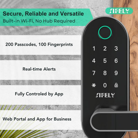 Sifely DIY installation on a standard door with screwdriver for a secure fit.