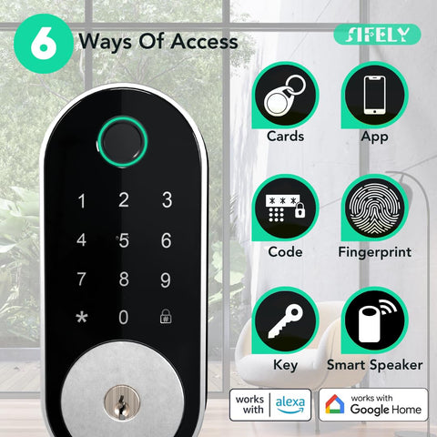 Sifely fingerprint reader close-up for quick unlocking