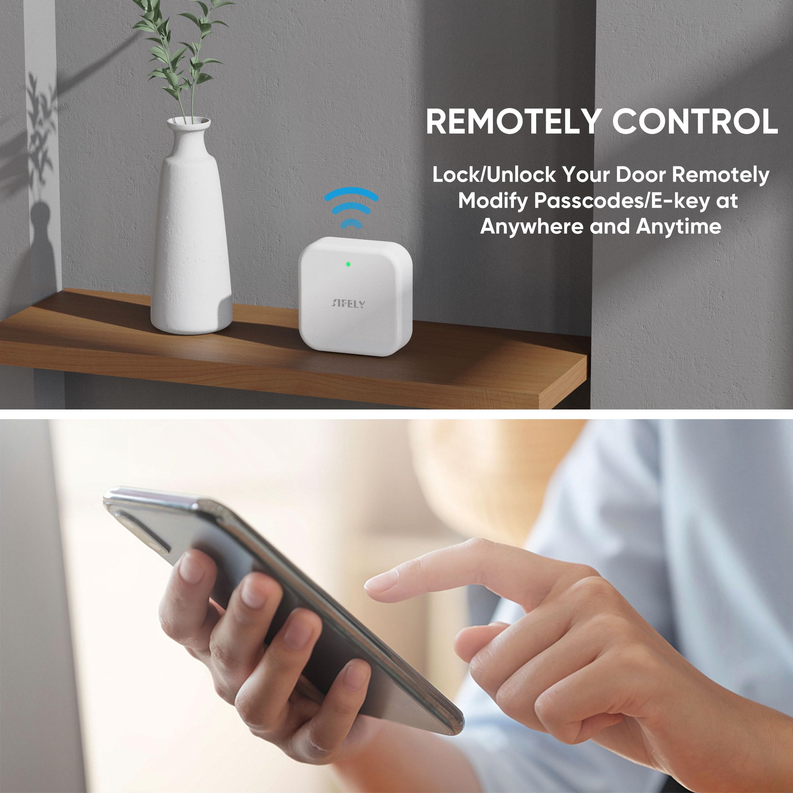 Sifely G2 door status and battery life indicators for peace of mind.