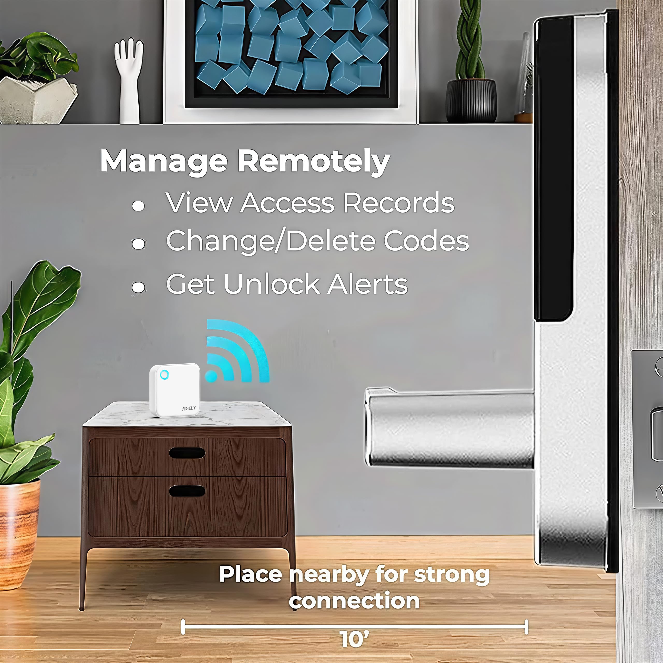 Sifely G5 door status and battery monitoring keeps you informed.
