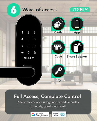 Sifely handle-knob assembly for smooth, tactile door operation.