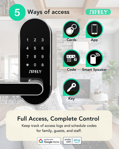 Sifely bedroom door lock provides private access for guests.