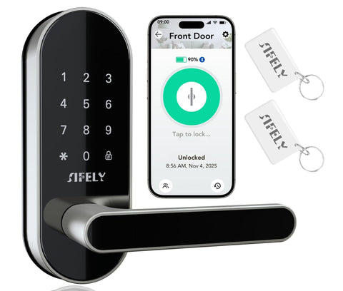 Sifely keypad lock on the front door provides keys-free, quick access.