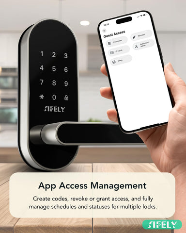 Sifely interior door keypad lock adds controlled privacy in living spaces.