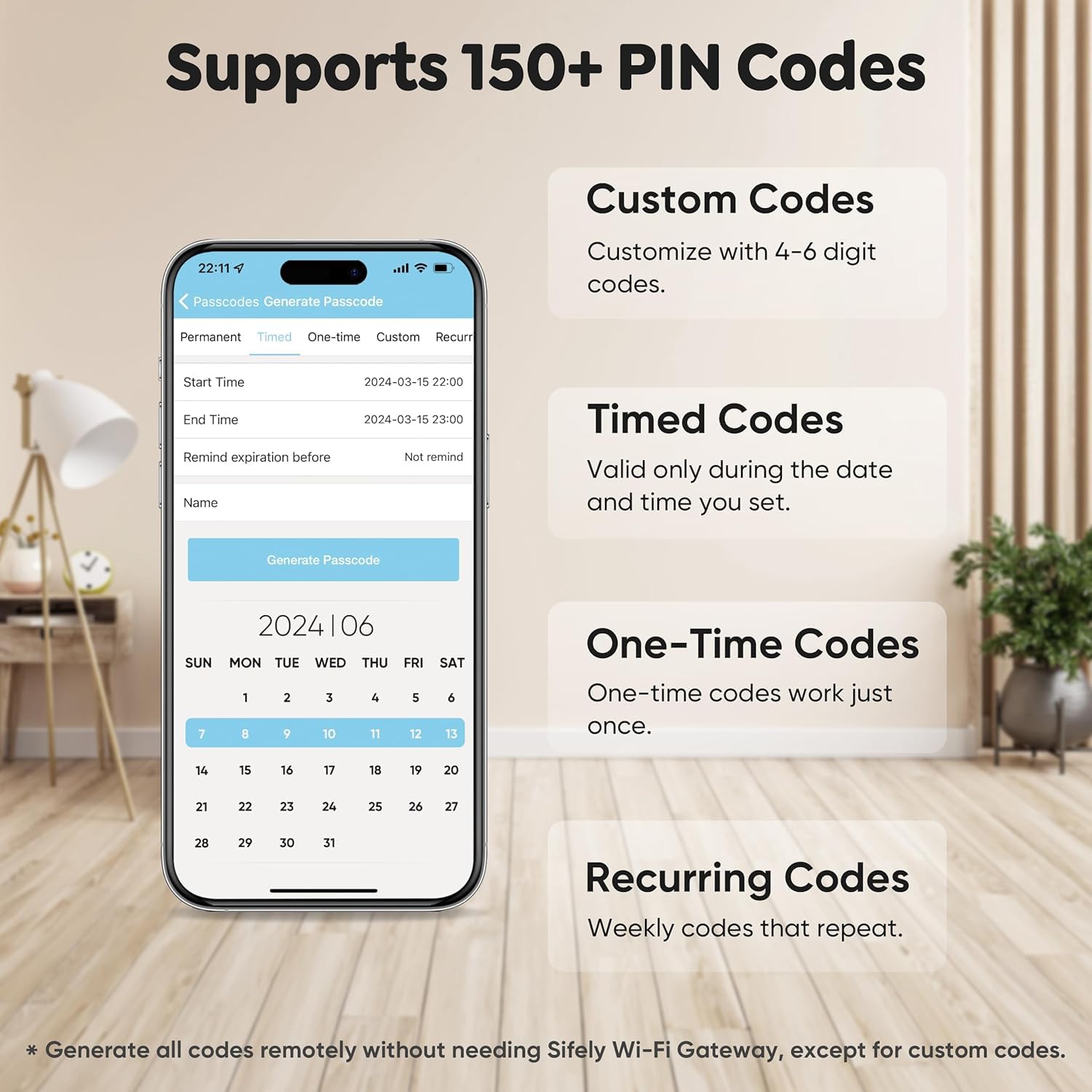 Sifely keypad panel close-up for easy code entry