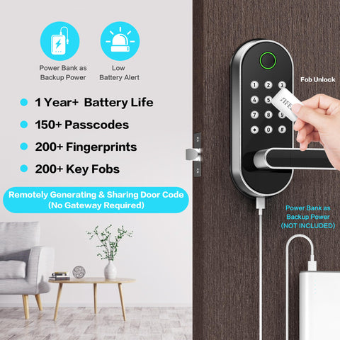 Sifely mobile app unlock screen for remote management.