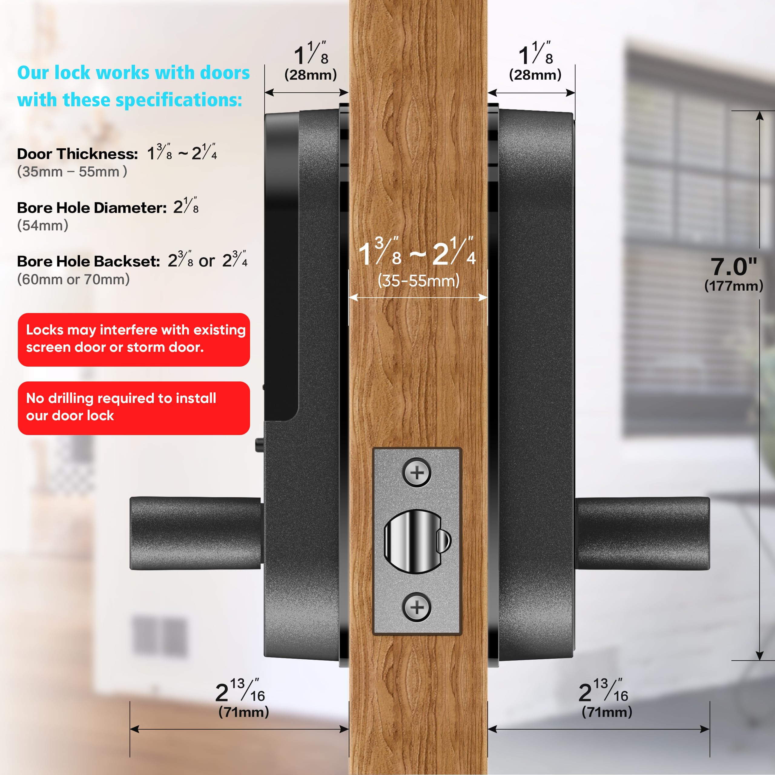 Sifely multiple unlock methods including keypad, fingerprint, and key.