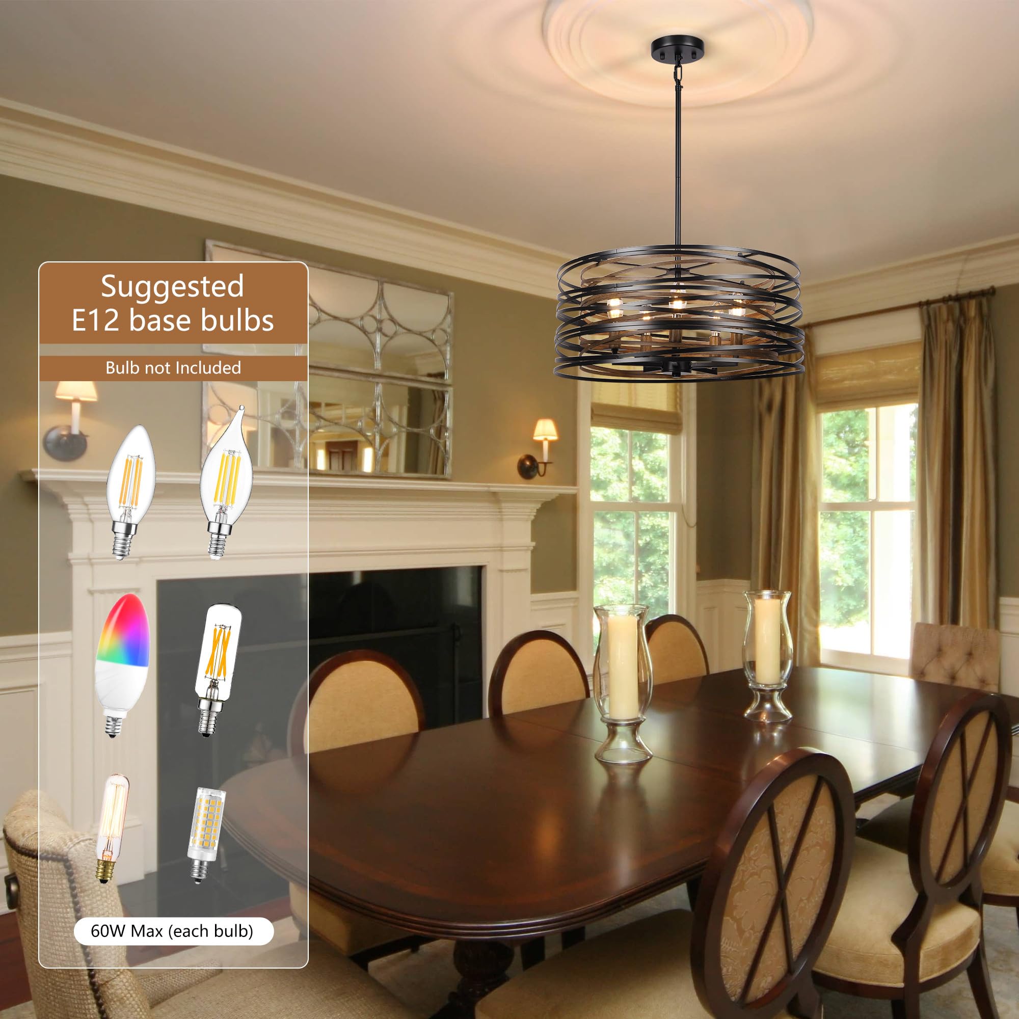 Sigaitwei E12 bulb compatibility supports various lighting styles and bulbs.