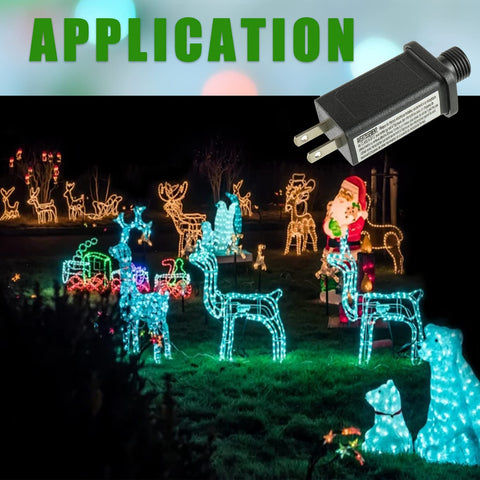 SIGANDG Christmas lights adapter kit supports multiple low-voltage devices.