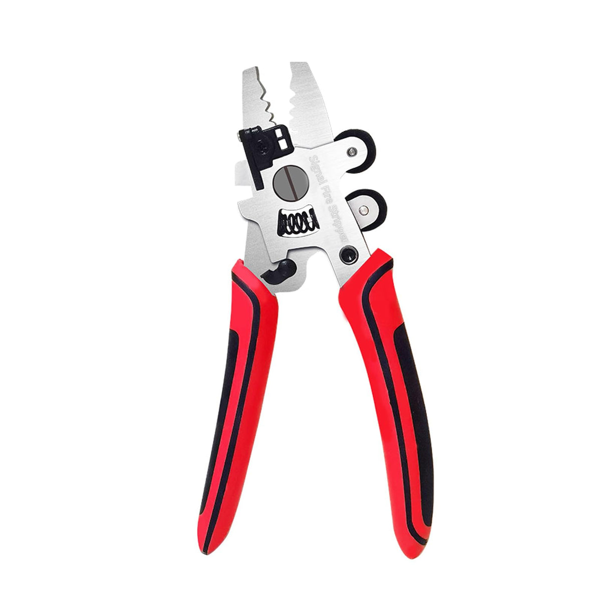 Signal fire fiber stripper with compact ergonomic handles for precise stripping tasks
