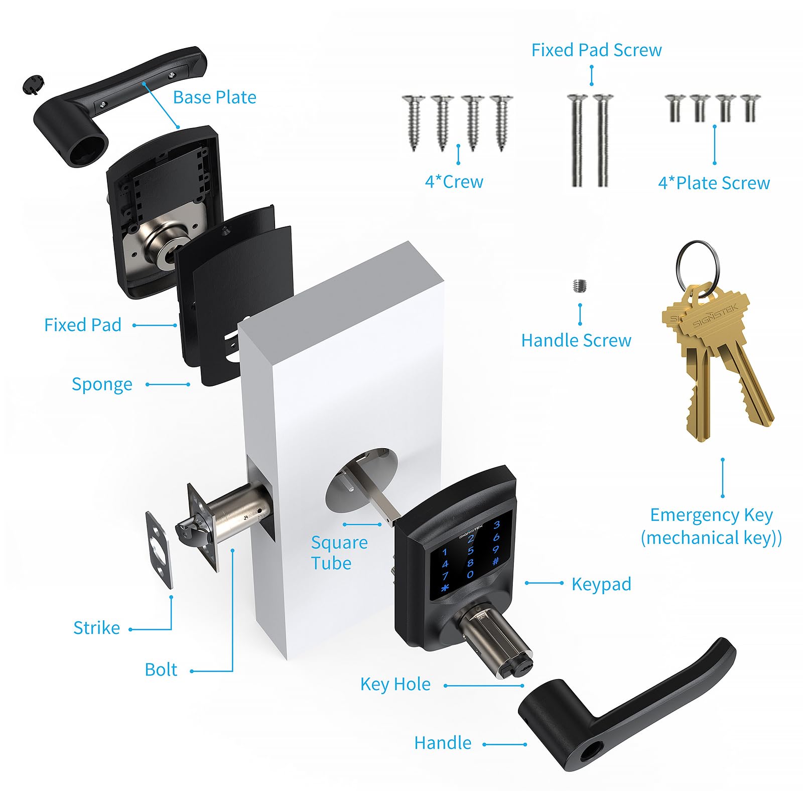 Signstek auto-locking function demonstrates secure locking after use