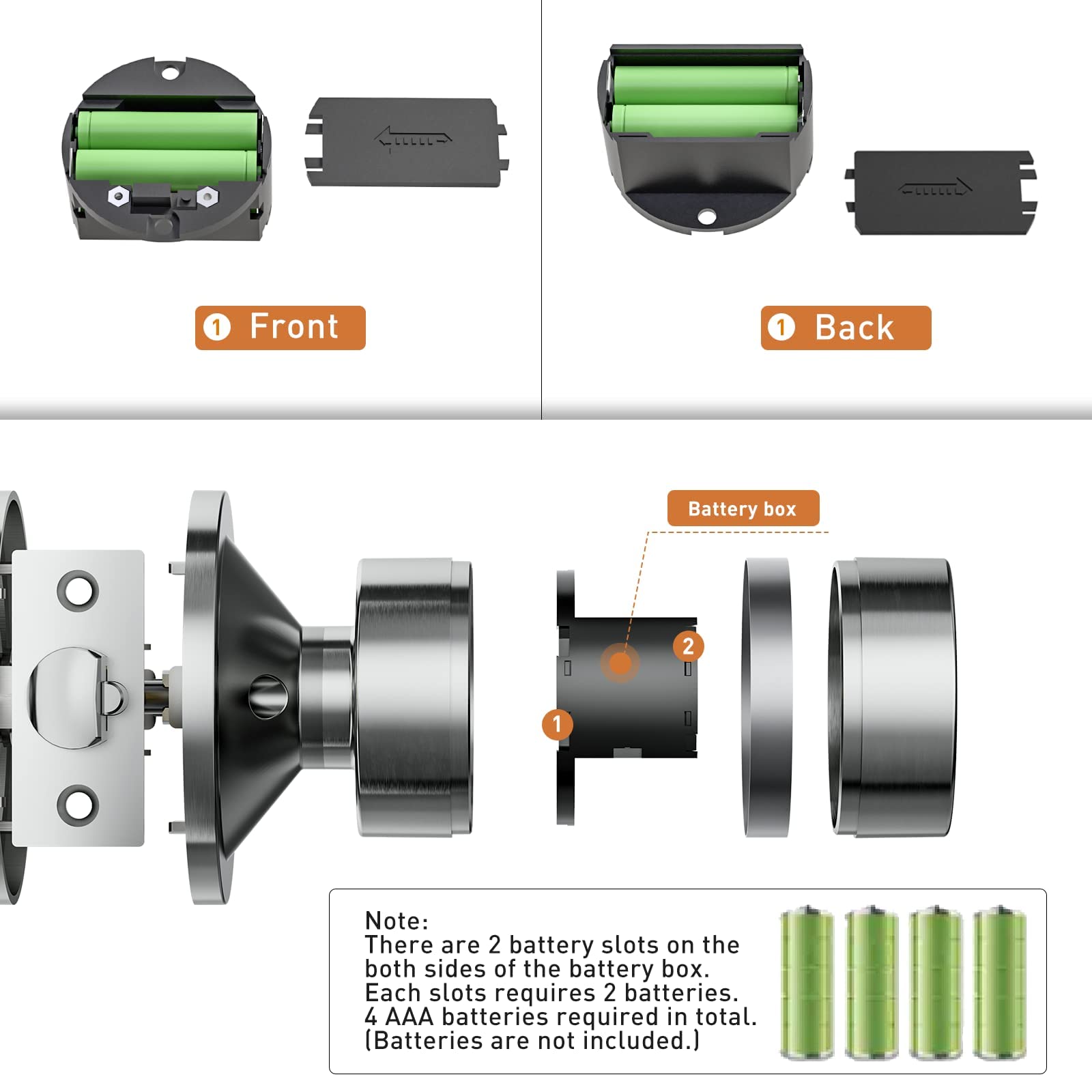 Signstek satin nickel finish suitable for left or right handed doors