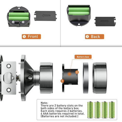 Signstek satin nickel finish suitable for left or right handed doors
