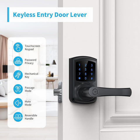 Signstek smart keypad close-up features blue backlight for night use