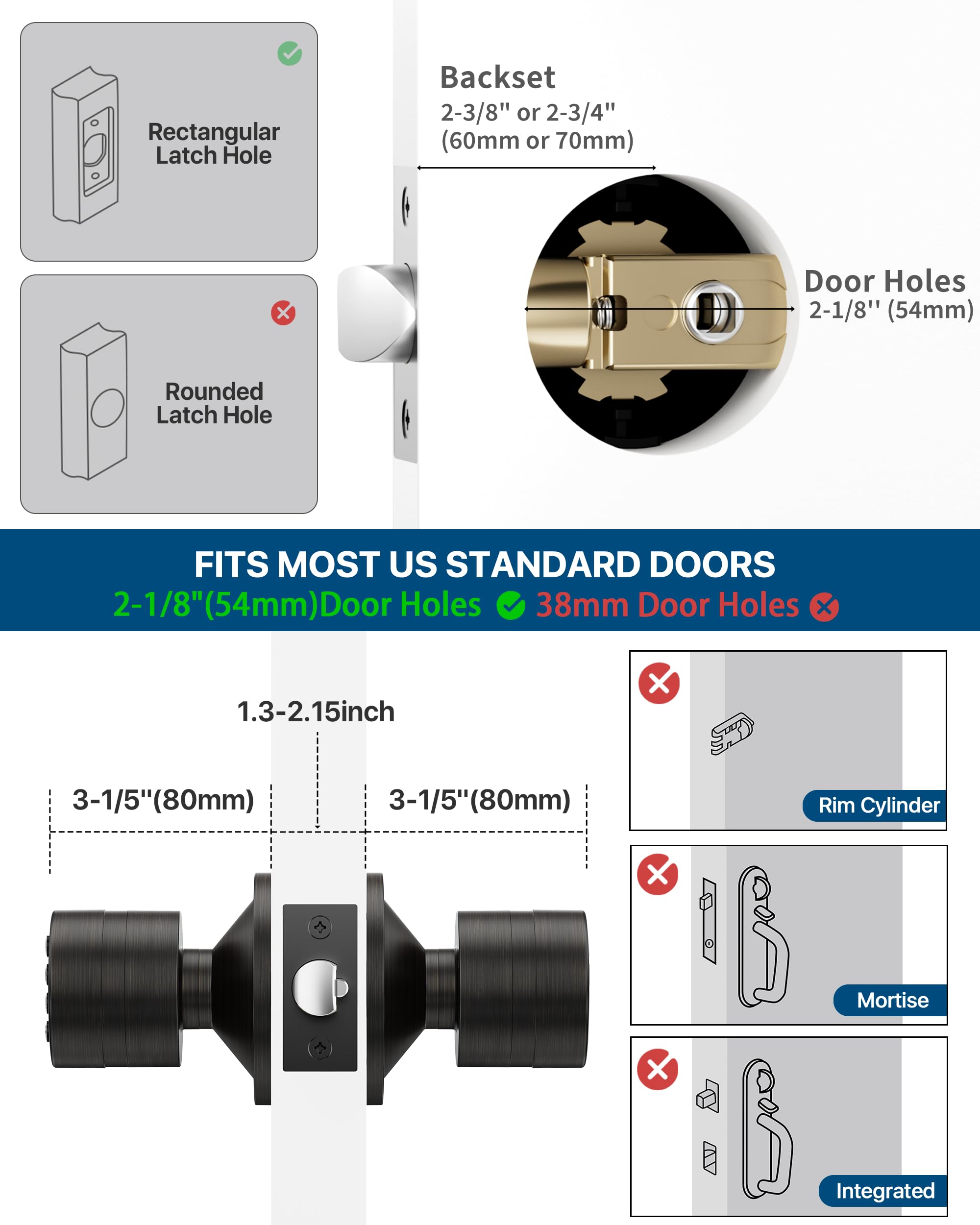Signstek digital lock installed on left or right handed doors