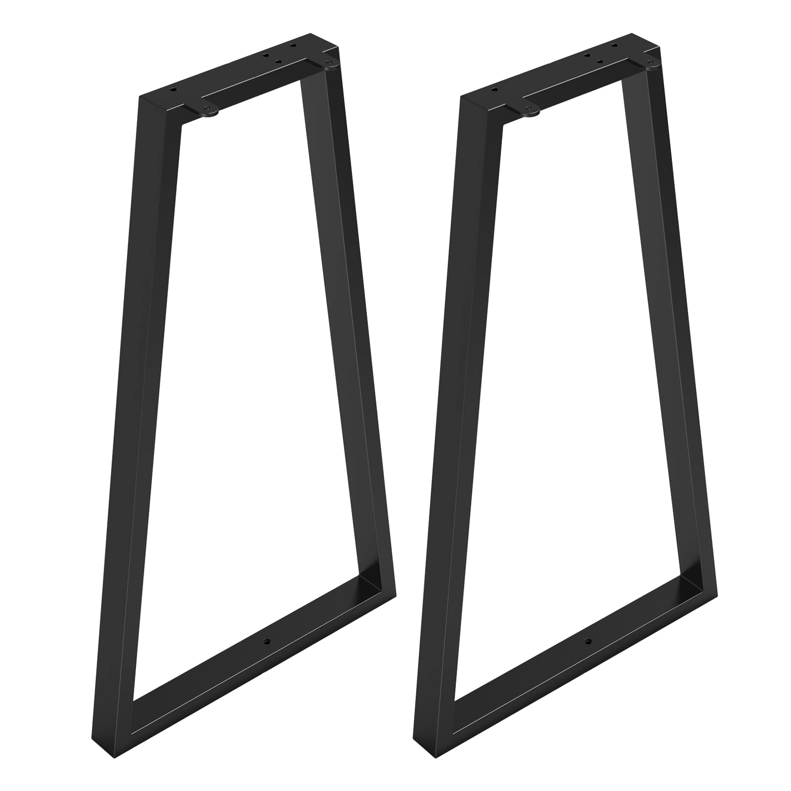 Signstek metal table legs 28-inch trapezoid front view show sturdy DIY furniture support