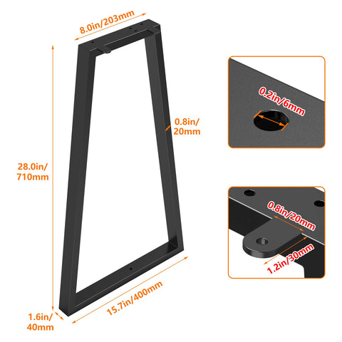 Signstek table legs assembly plates included for quick, secure mounting on any top
