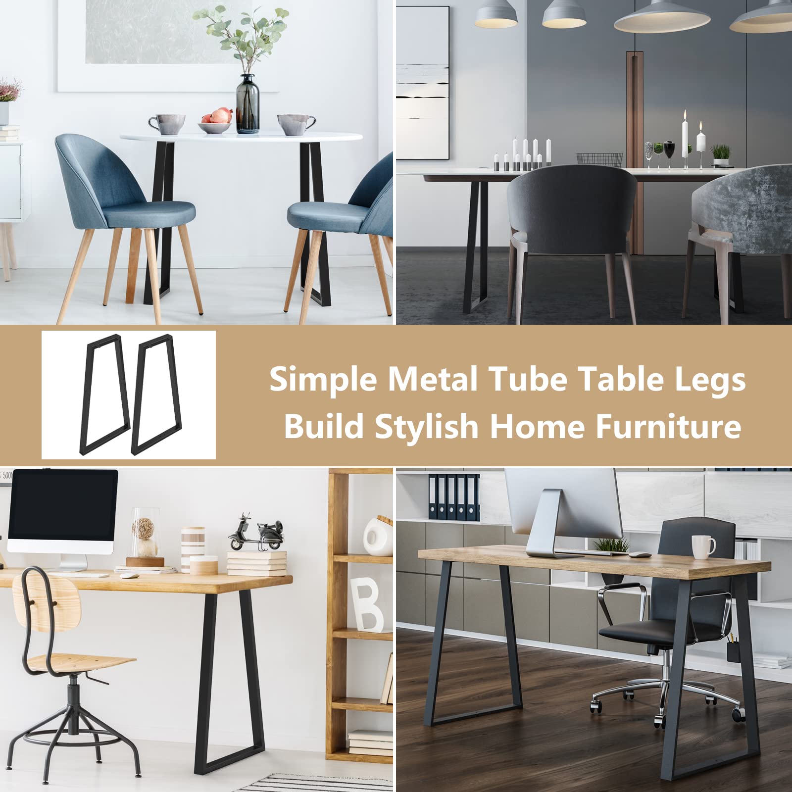 Signstek table legs reinforced corner gussets boost stability under heavier tabletops