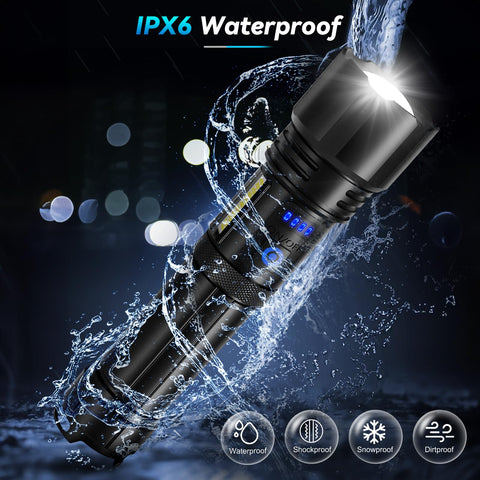 Sigoobal flashlight ergonomic handle for secure grip during use.