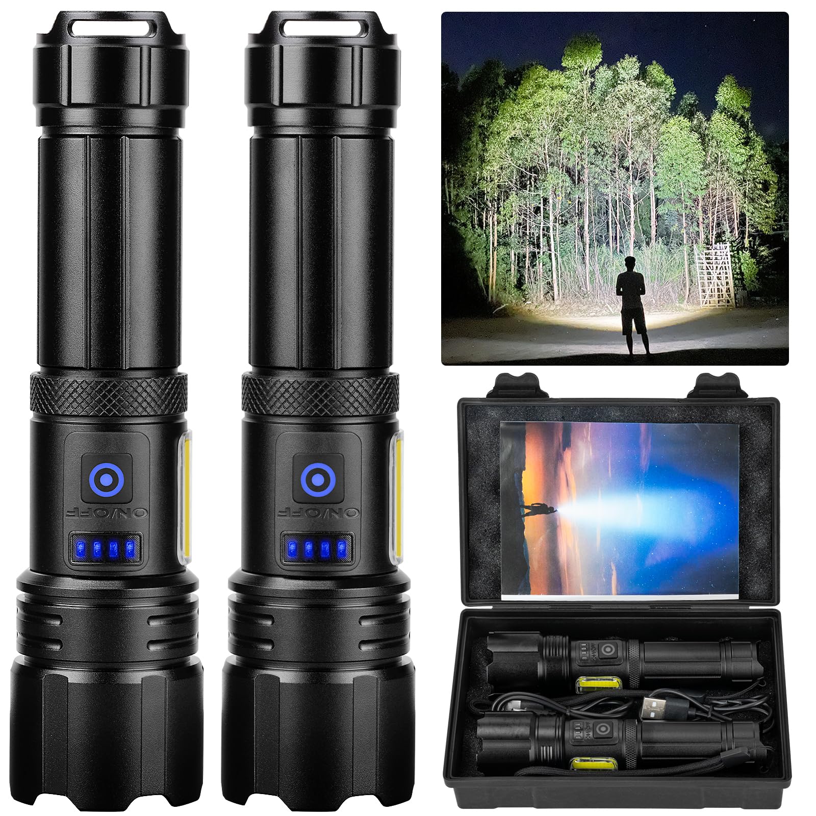 Sigoobal flashlight front view showing compact handheld design for outdoors.