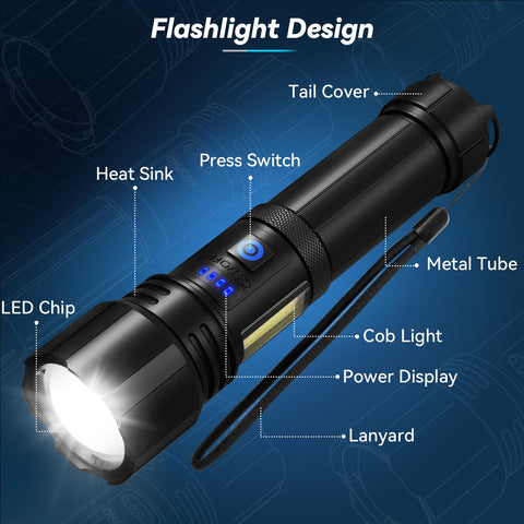 Sigoobal flashlight red flashing mode for signaling in emergencies.