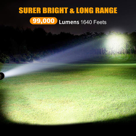 Sigoobal Rechargeable Spotlight side flood lights widen the view for camping.