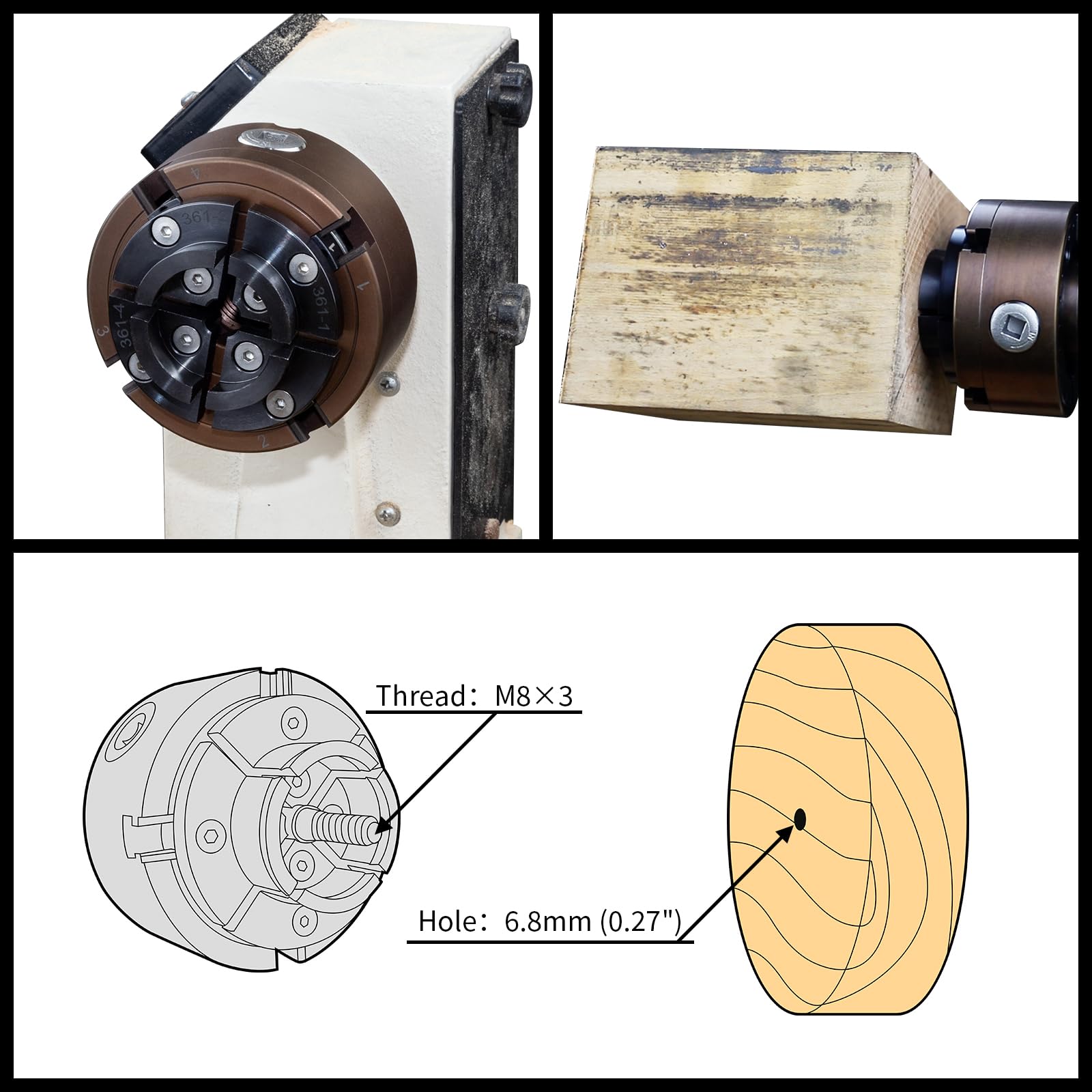 SIIIXS adapter enables 3/4 inch x 16 TPI compatibility for broader tool compatibility.