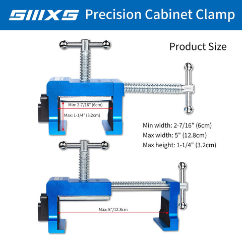 SIIIXS face-frame clamps installed demonstrating precise alignment.