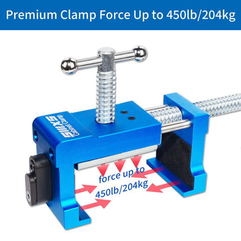 SIIIXS max-load-450-lbs clamp supports cabinet assembly.