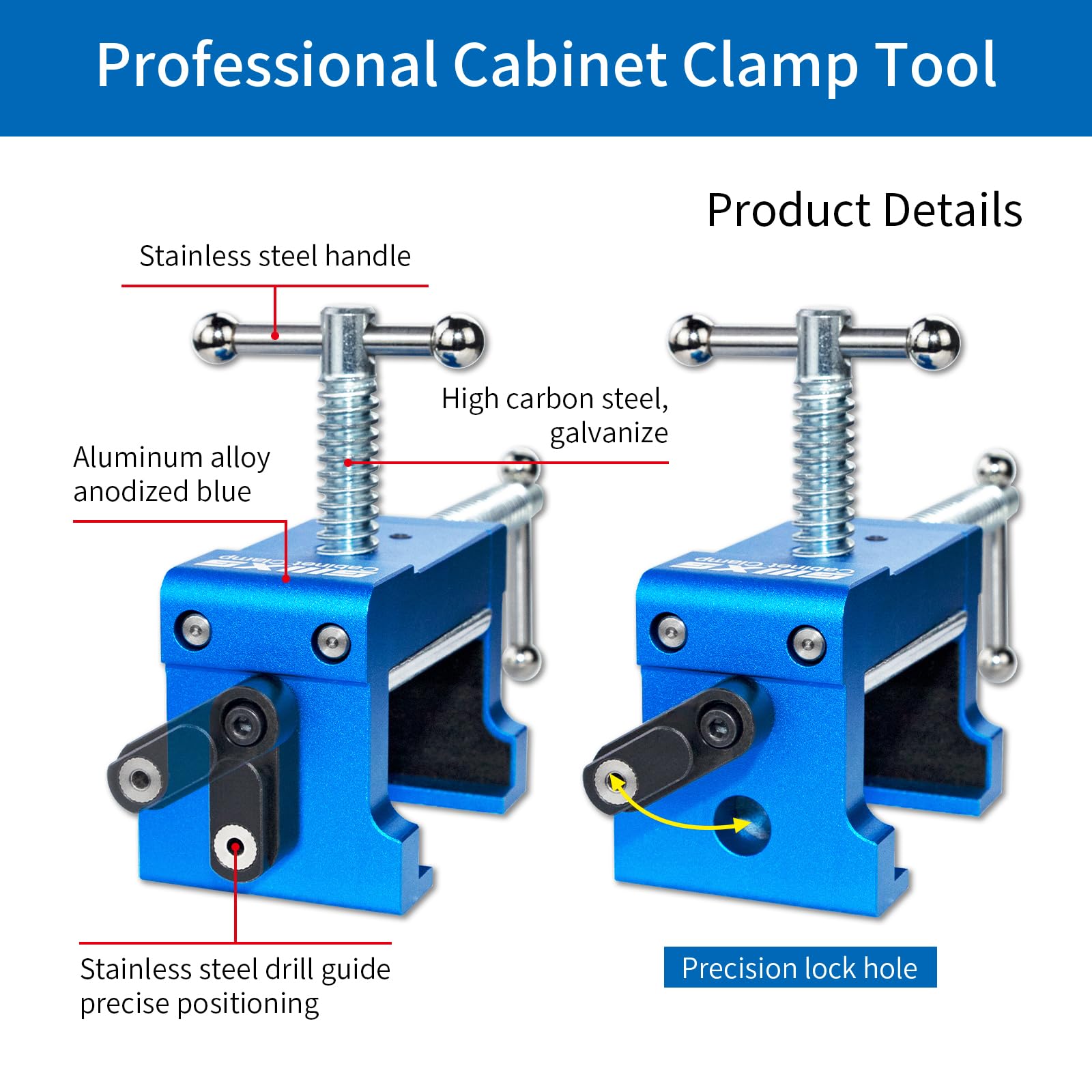 SIIIXS pilot-hole drilling guide aids screw alignment.
