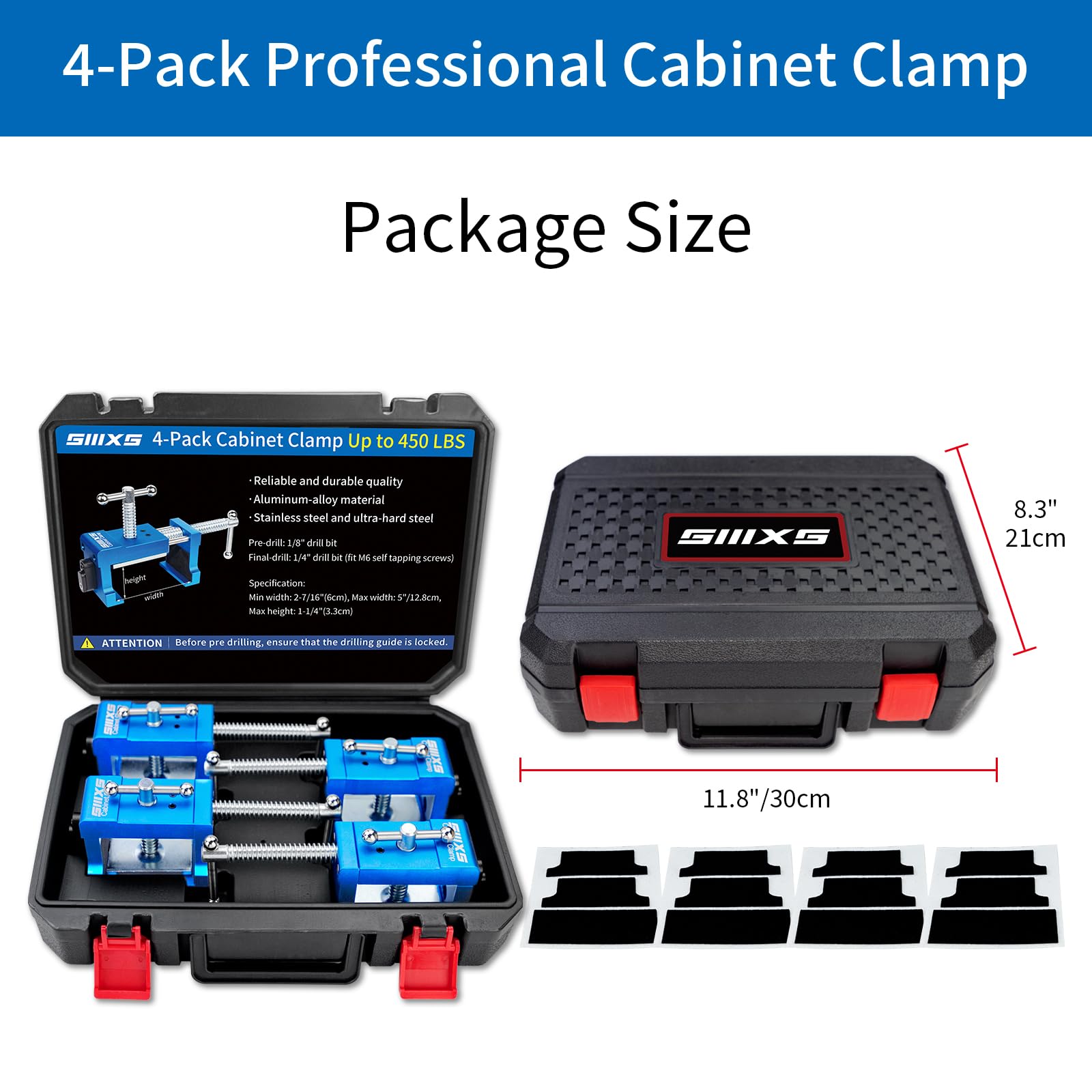 SIIIXS protective rubber pads cushion cabinet surfaces.