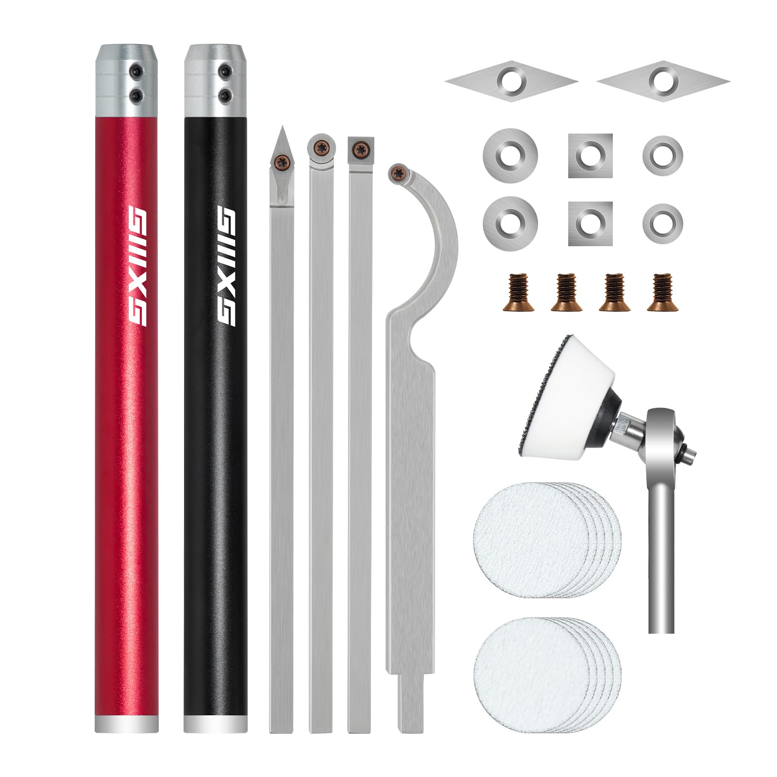 SIIIXS carbide tip lathe tool set for bowls delivers smooth, precise cuts.