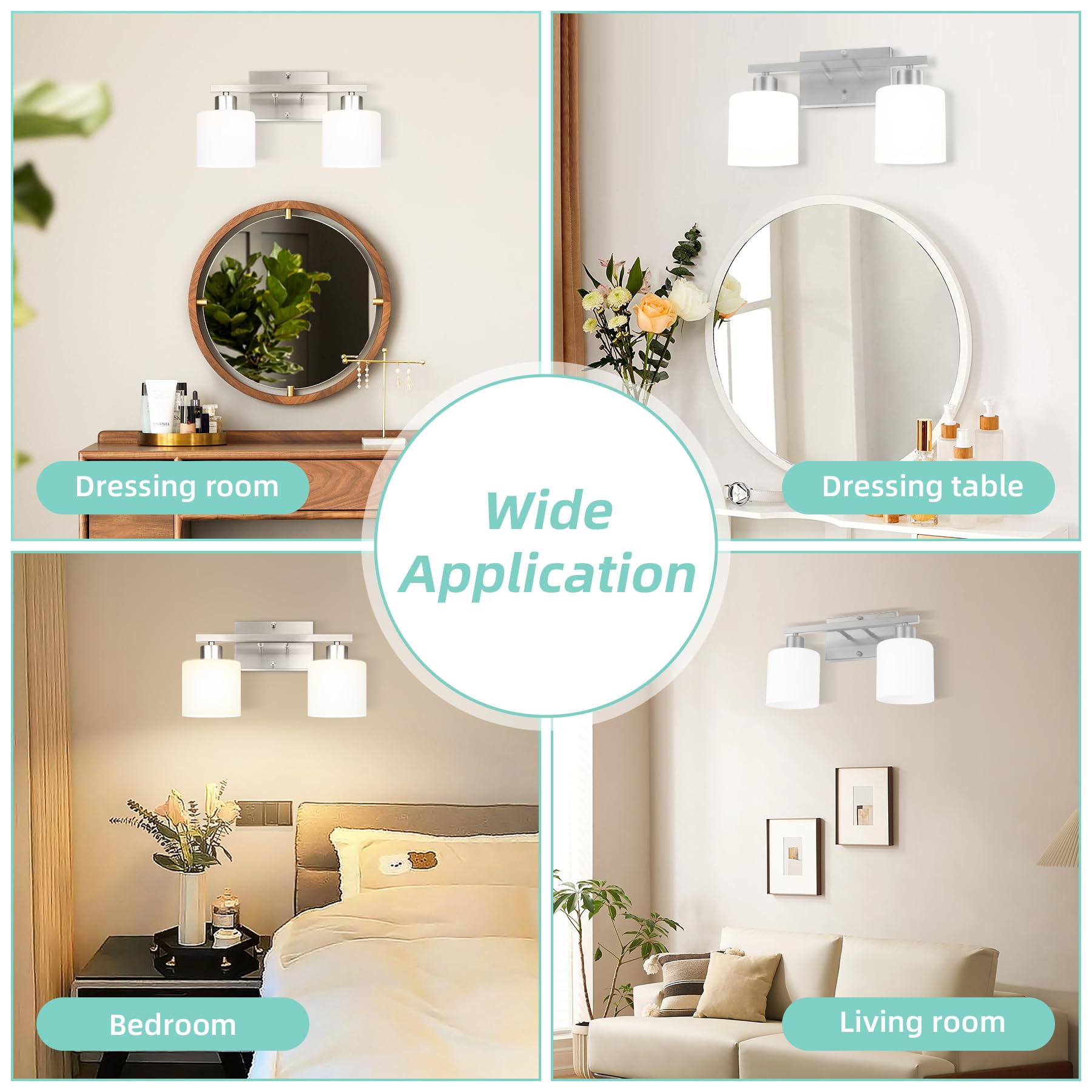SILAMPDI easy-install vanity light with included hardware for quick setup.
