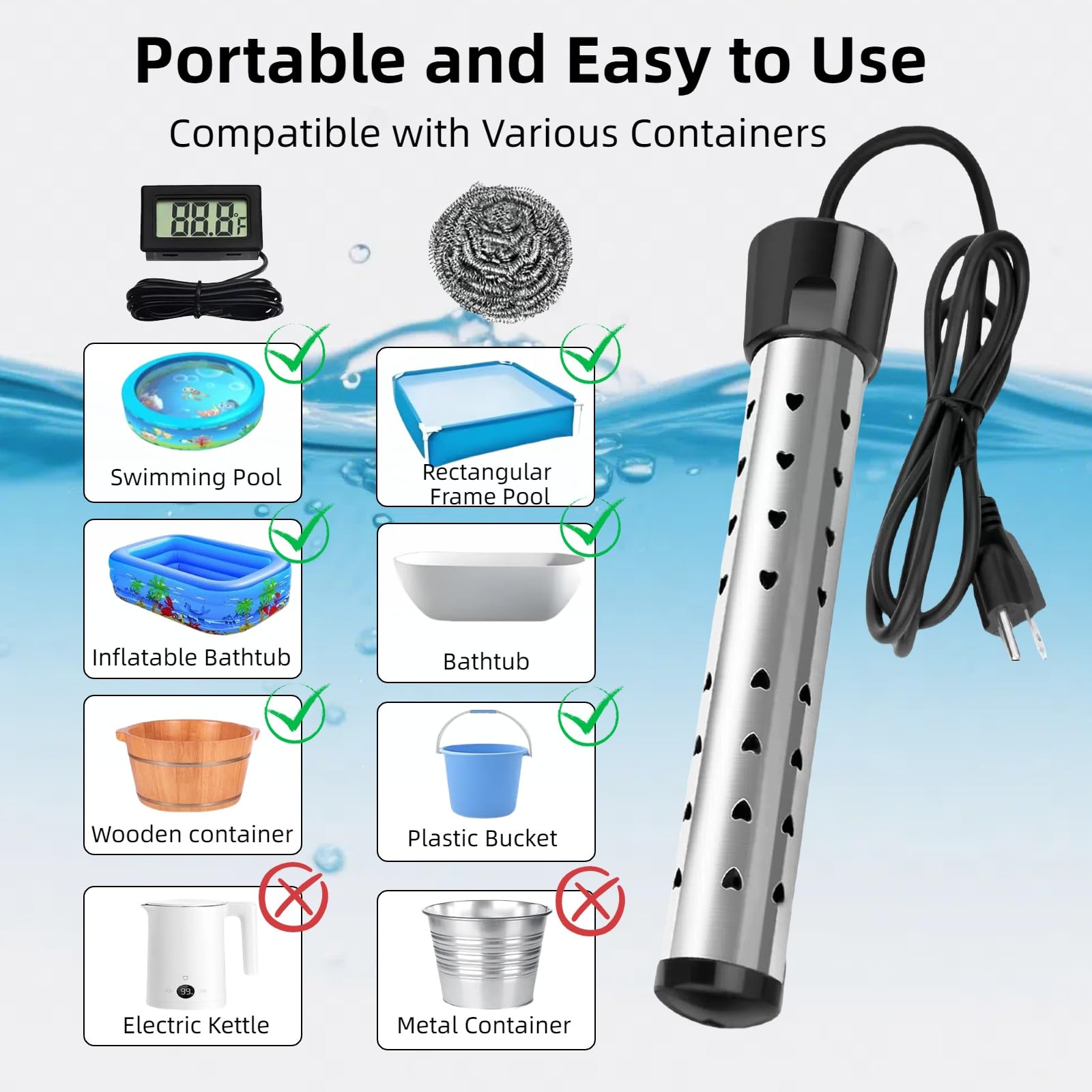 Lightweight Silanit camping water heater fits in a backpack.