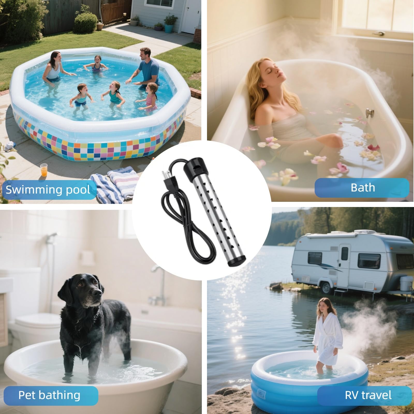 Silanit multi-unit setup for larger pool heating with separate outlets.