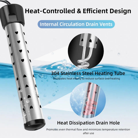 Silanit thermometer shows water temperature during heating.