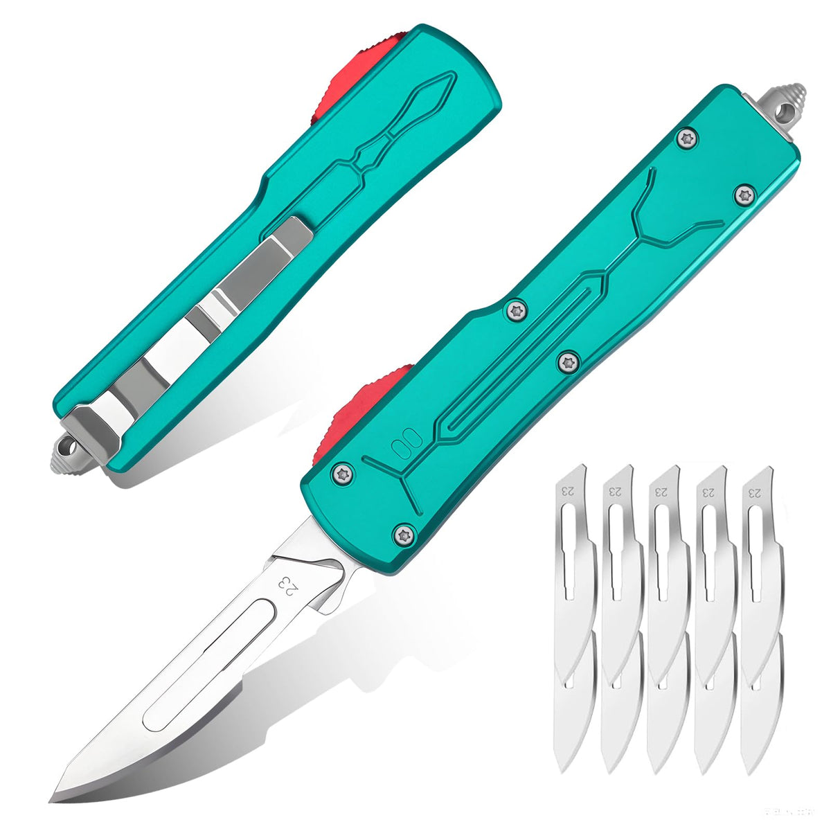 Silaoburi automatic knife with push-button deploy for one-handed efficiency.