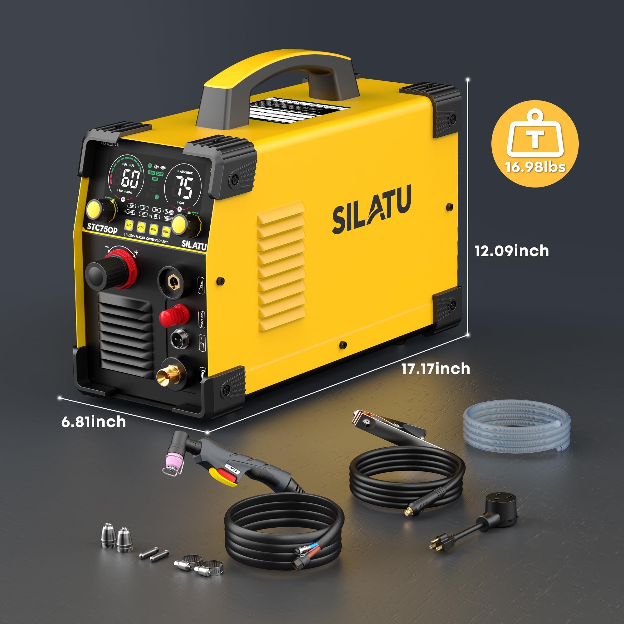 SILATU STC750P air connector with quick-connect simplifies setup.