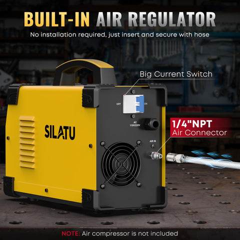 SILATU STC750P cutting a metal sheet demonstrates its robust performance.