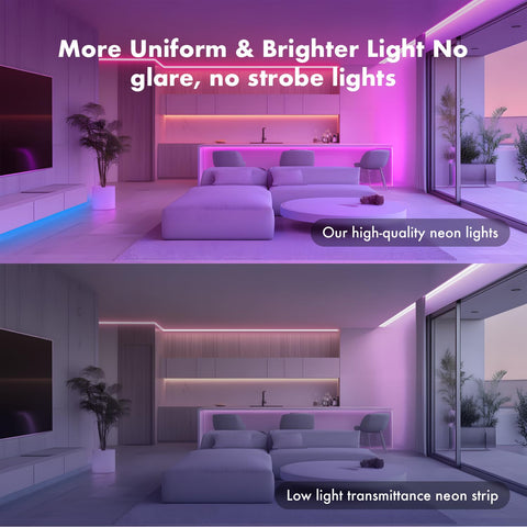SILFU neon strip syncs with music for dynamic party vibes.