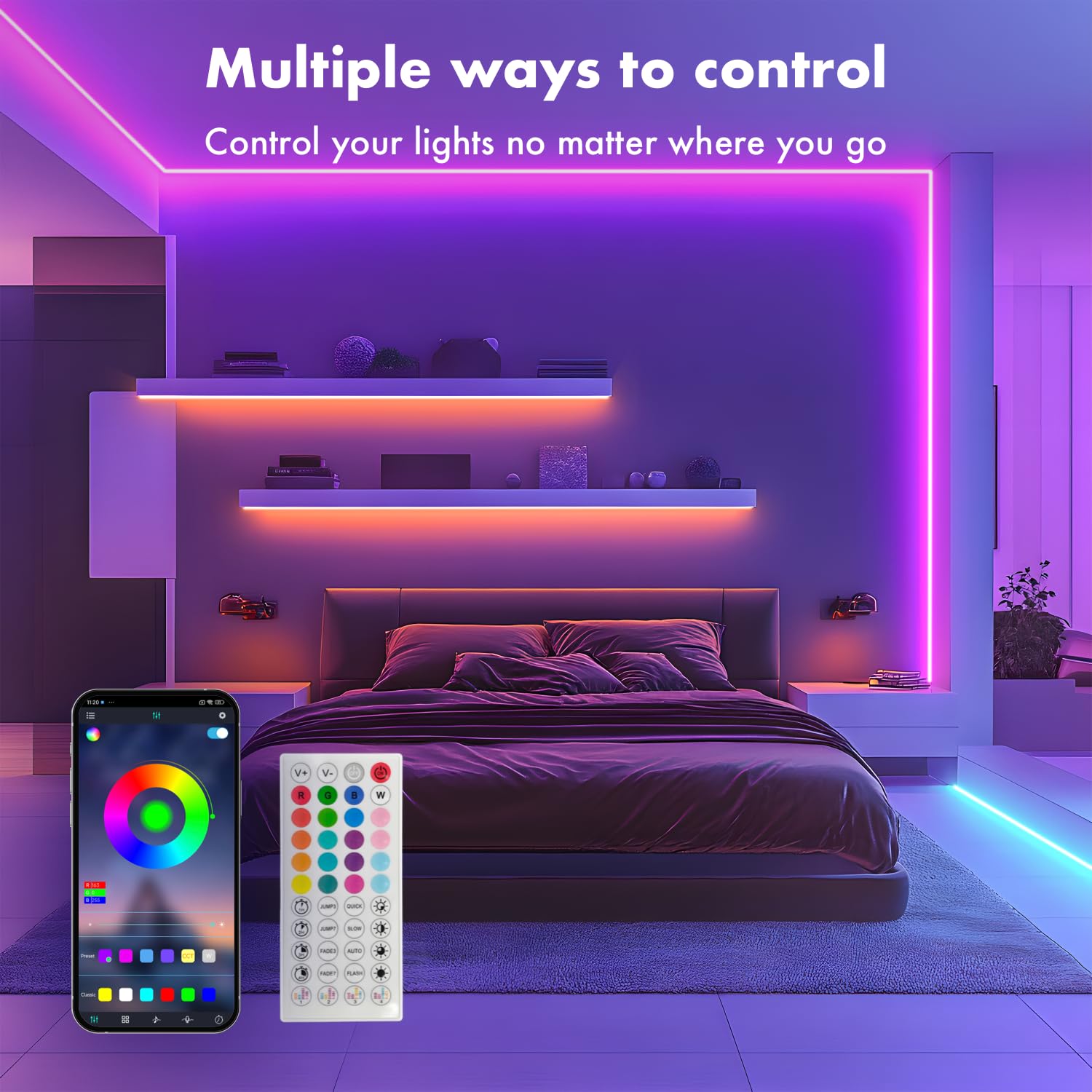 SILFU RGB LED strip IP67 waterproof suitable for outdoor installation.