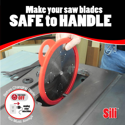 Sili Sleeve storage case for circular saw blades prevents chipping