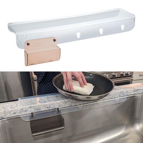 SiliSink XL edge guard on a stone lip protects countertops from chips