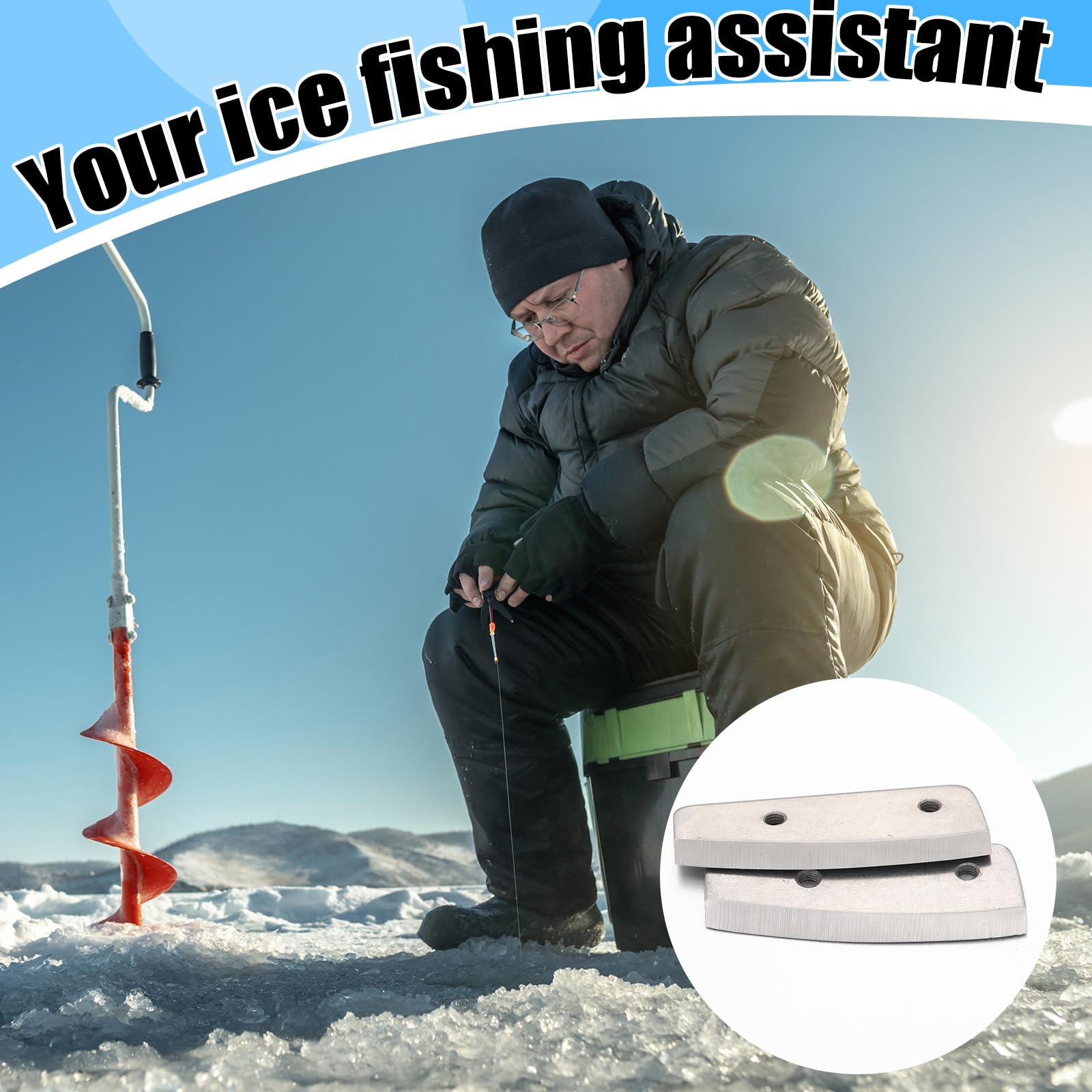 Silkfly blades install quickly for fast setup on ice.