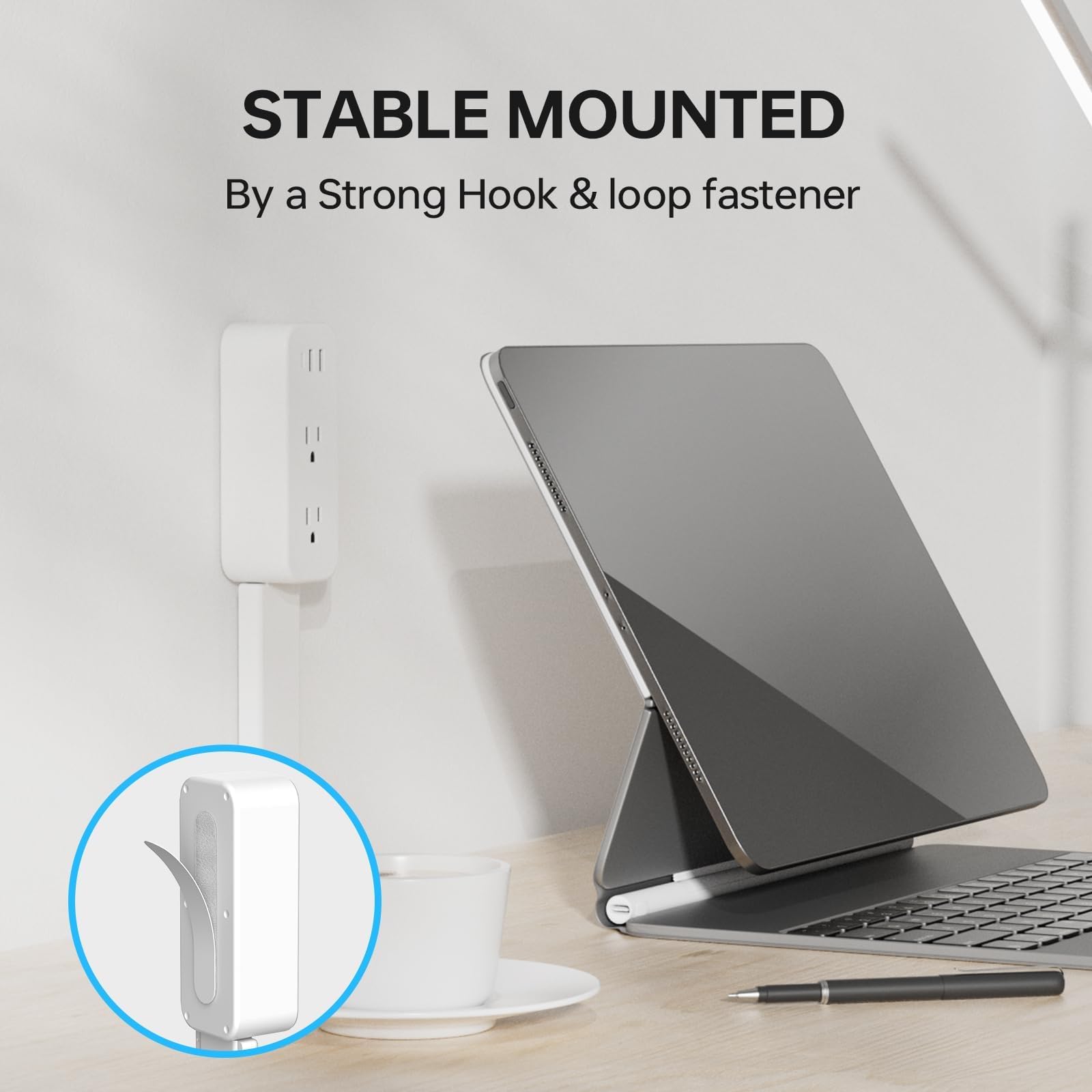 SilkFun outlet extender highlighting USB-C port for fast charging.