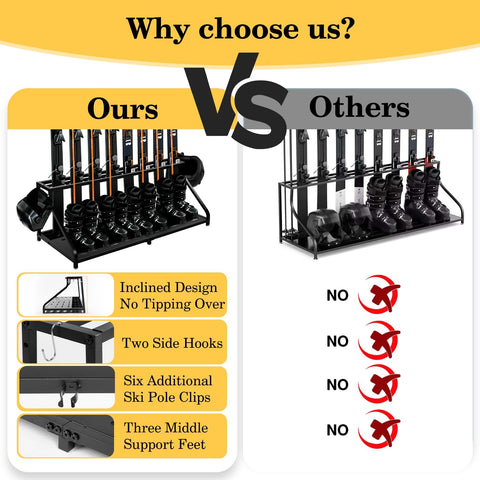 SILKPE gear rack securely holds helmets and accessories with defined storage.